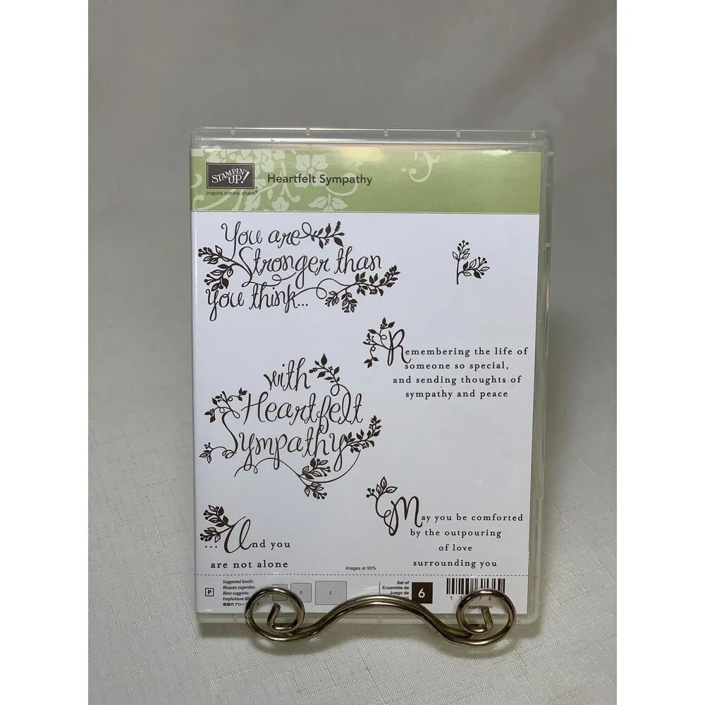 Stampin Up! Heartfelt Sympathy Cling Set Thinking Of You Get Well Card Craft Art